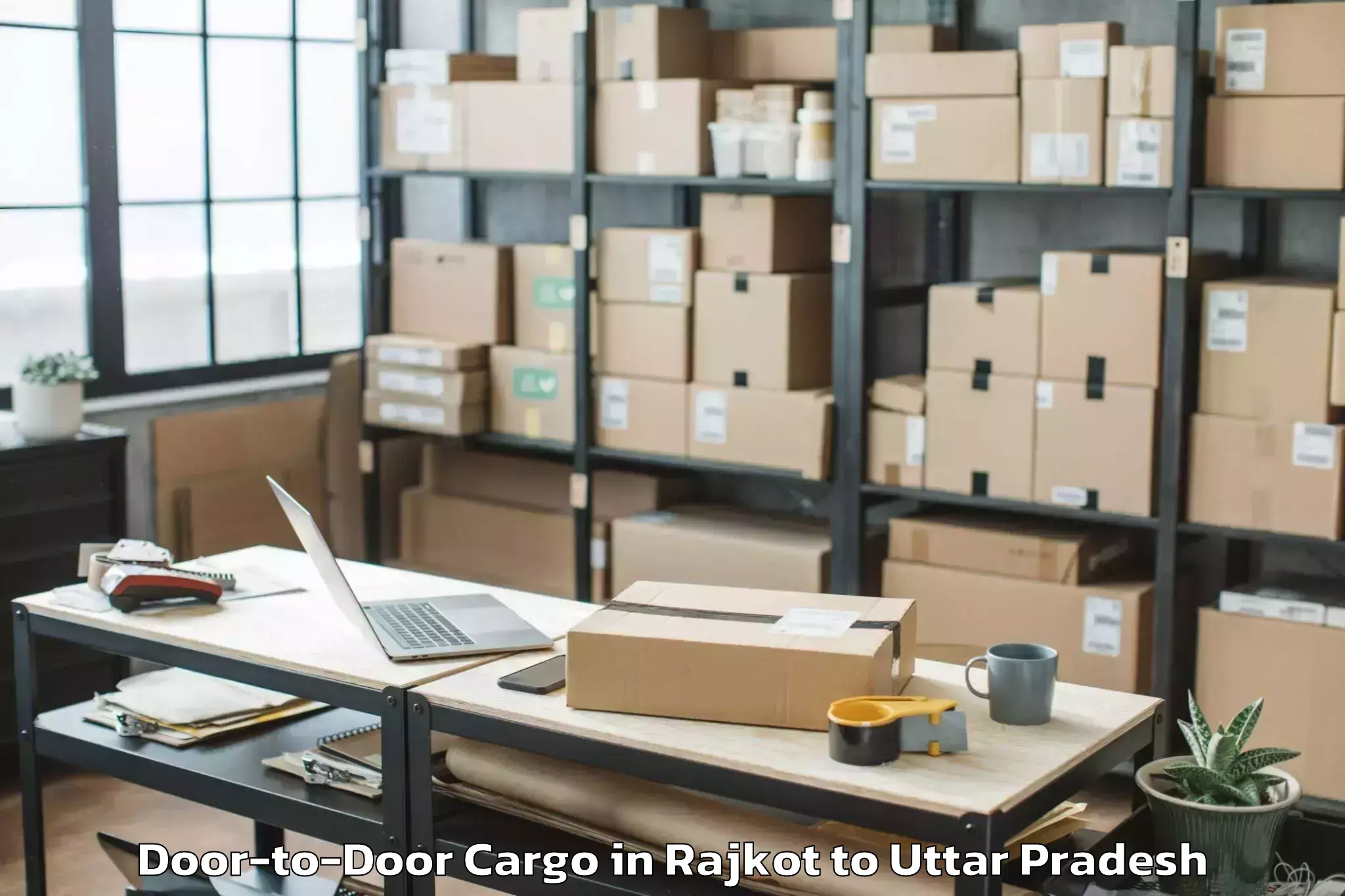 Book Rajkot to Talbehat Door To Door Cargo Online